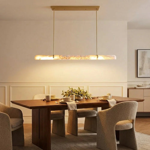 Alabaster Linear Tube Chandelier | wildoxy