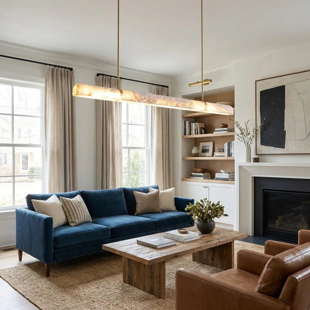 Alabaster Linear Tube Chandelier | wildoxy