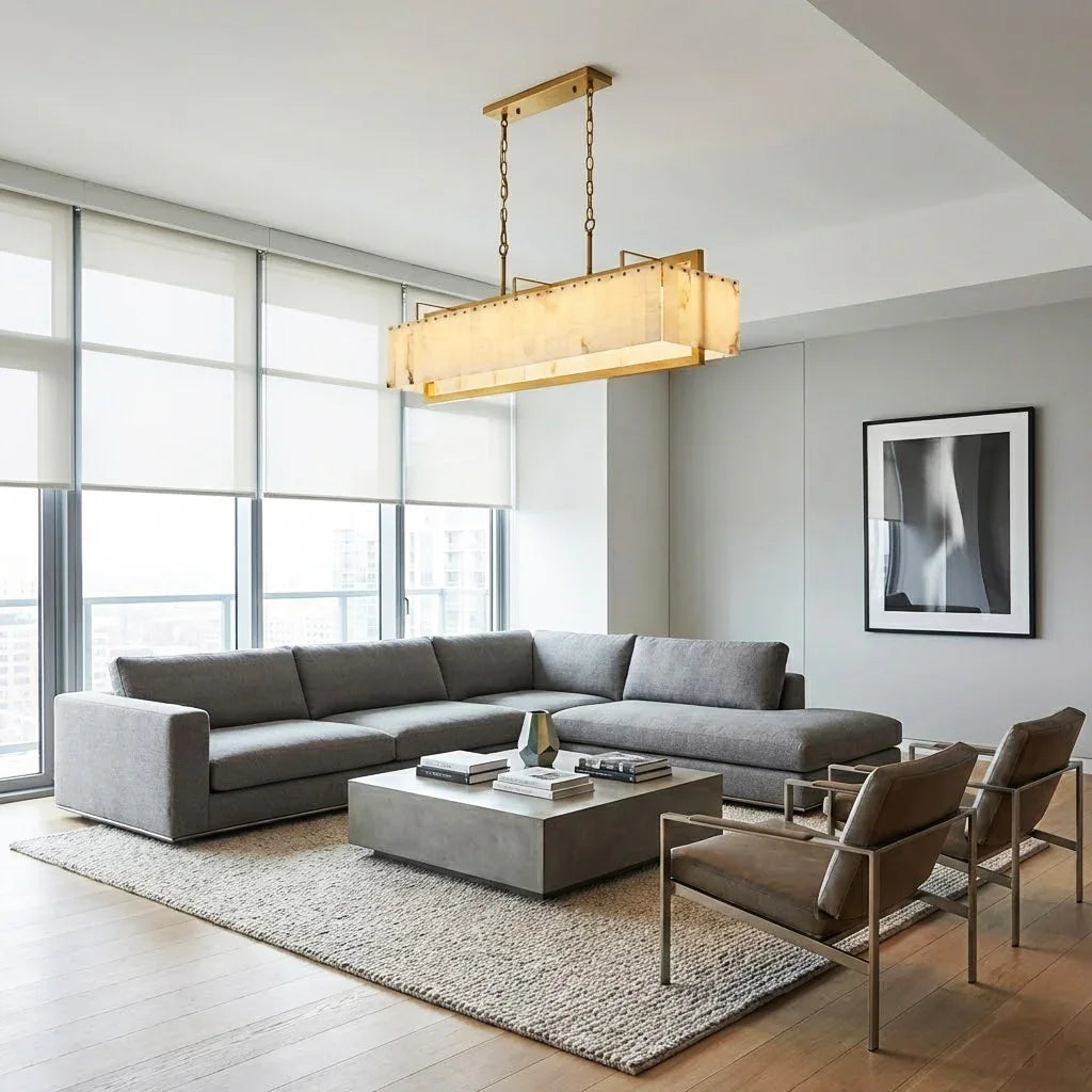 Alabaster Panel Chandelier | wildoxy