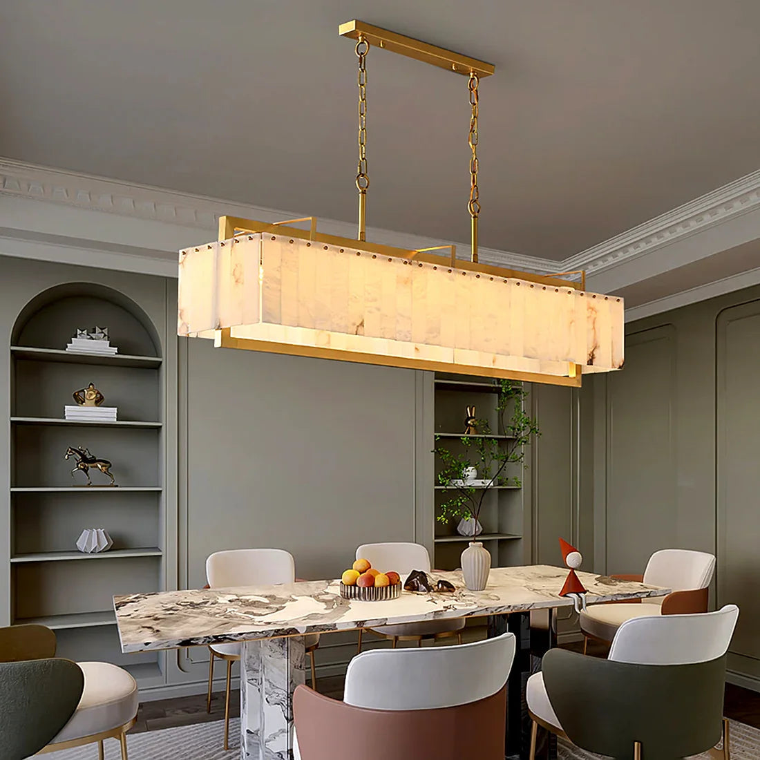 Alabaster Panel Chandelier | wildoxy
