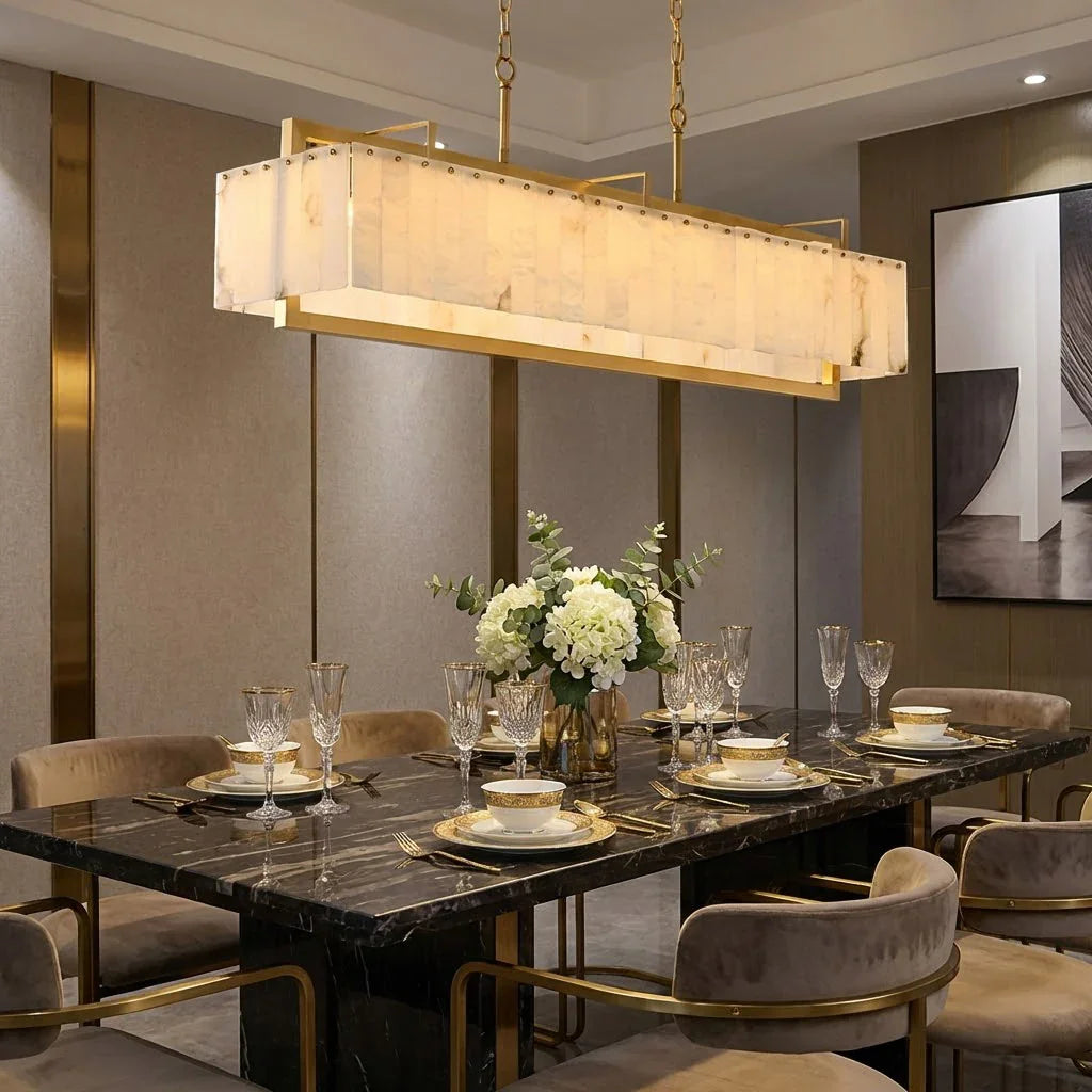 Alabaster Panel Chandelier | wildoxy