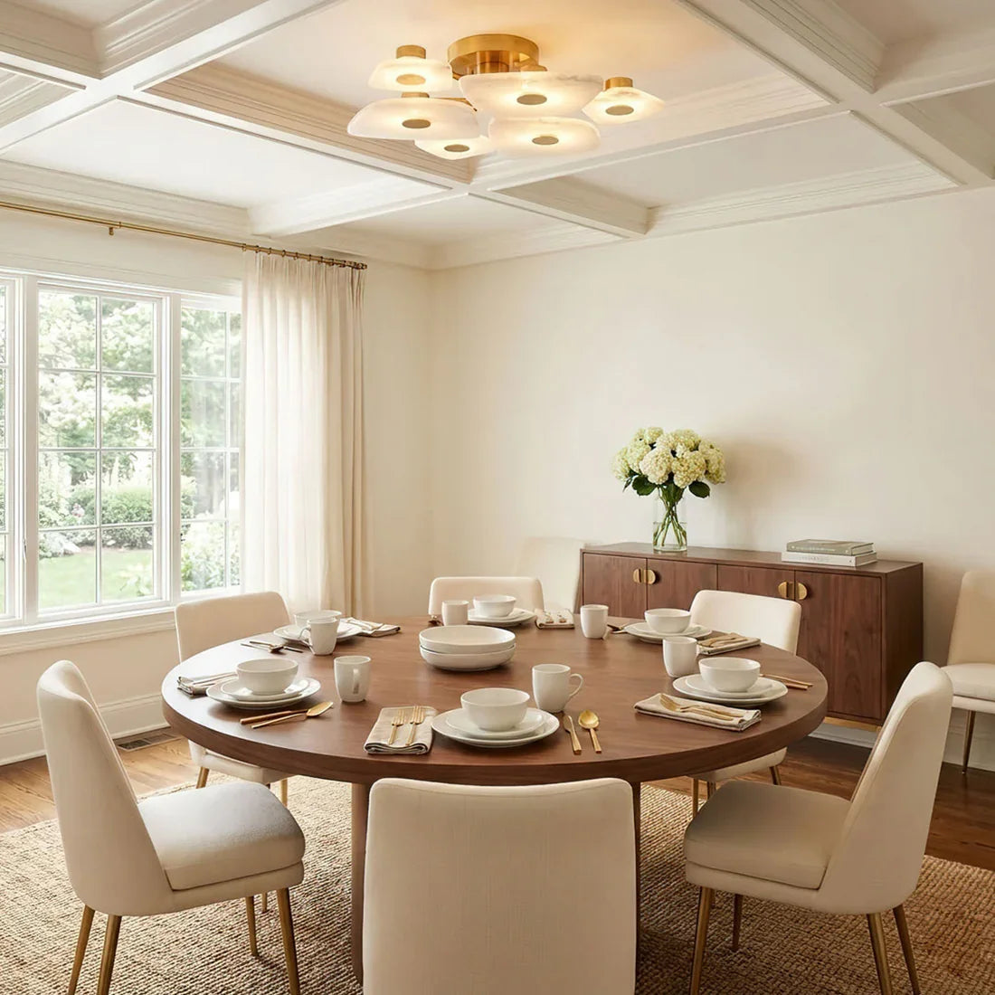 Alabaster Petal Ceiling Light | wildoxy