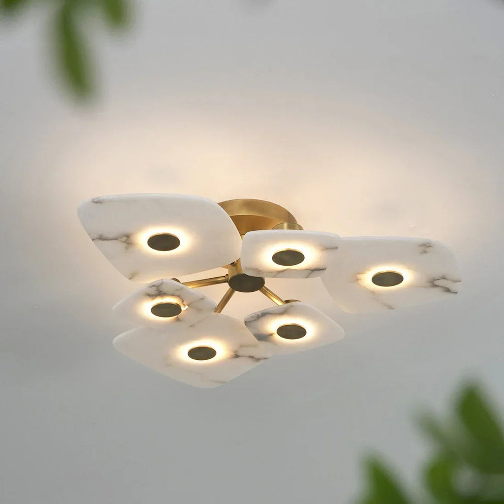 Alabaster Petal Ceiling Light | wildoxy