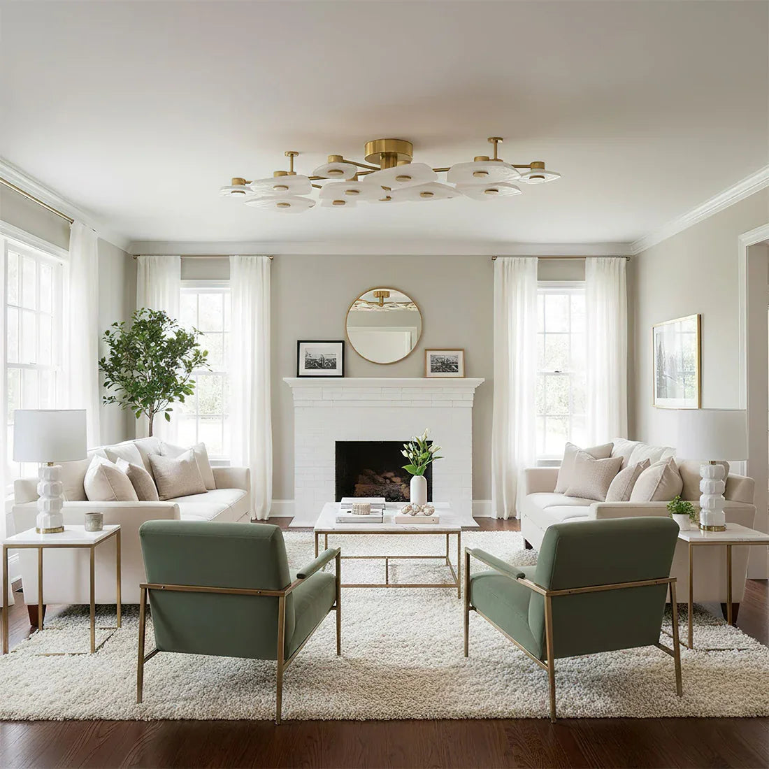 Alabaster Petal Ceiling Light | wildoxy
