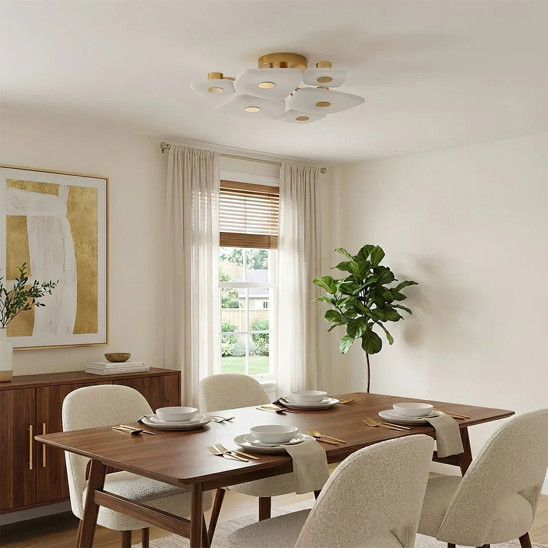 Alabaster Petal Ceiling Light | wildoxy