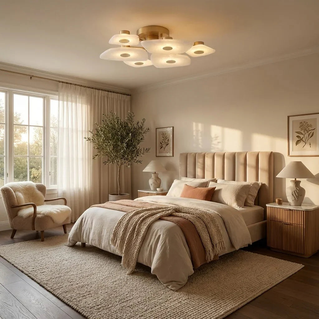 Alabaster Petal Ceiling Light | wildoxy