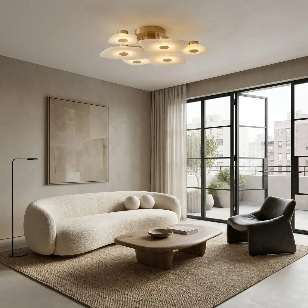 Alabaster Petal Ceiling Light | wildoxy