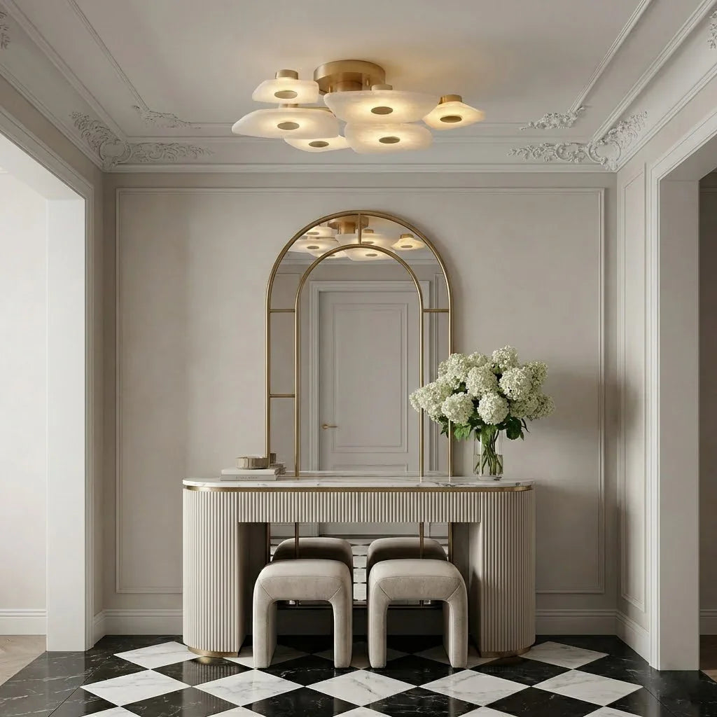 Alabaster Petal Ceiling Light | wildoxy