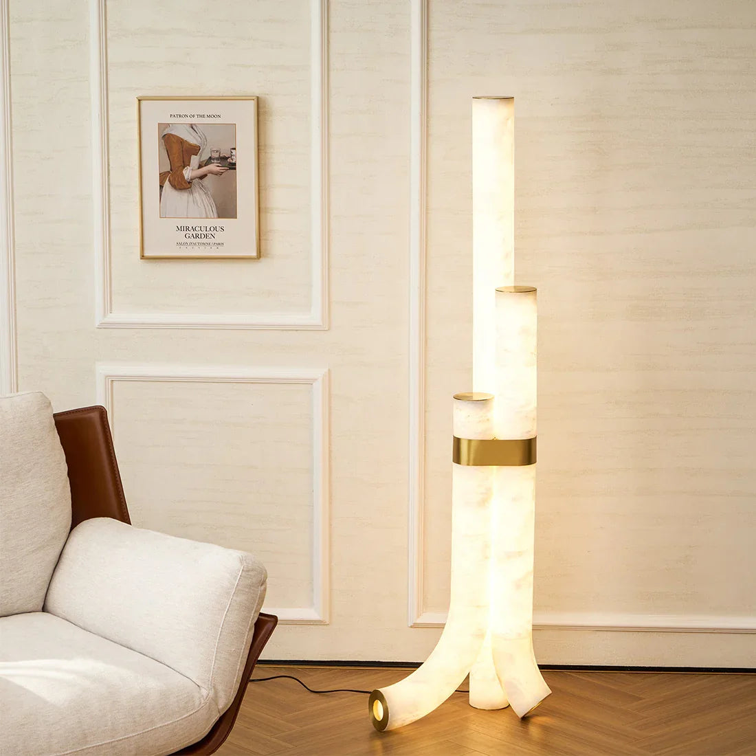 Alabaster Tube Floor Lamp | wildoxy