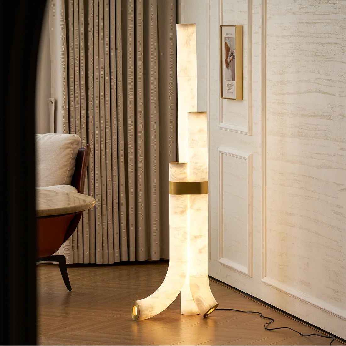 Alabaster Tube Floor Lamp | wildoxy