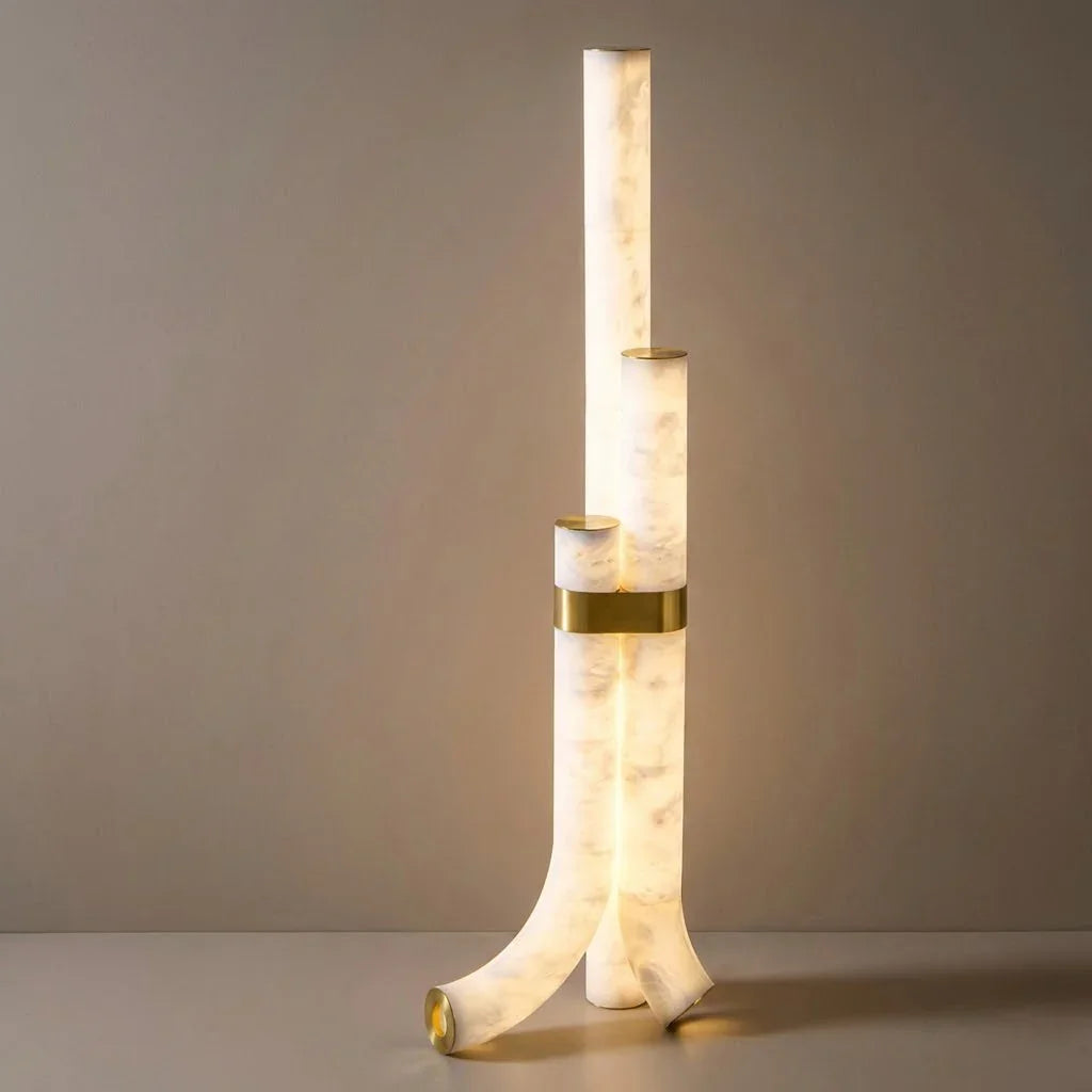 Alabaster Tube Floor Lamp | wildoxy
