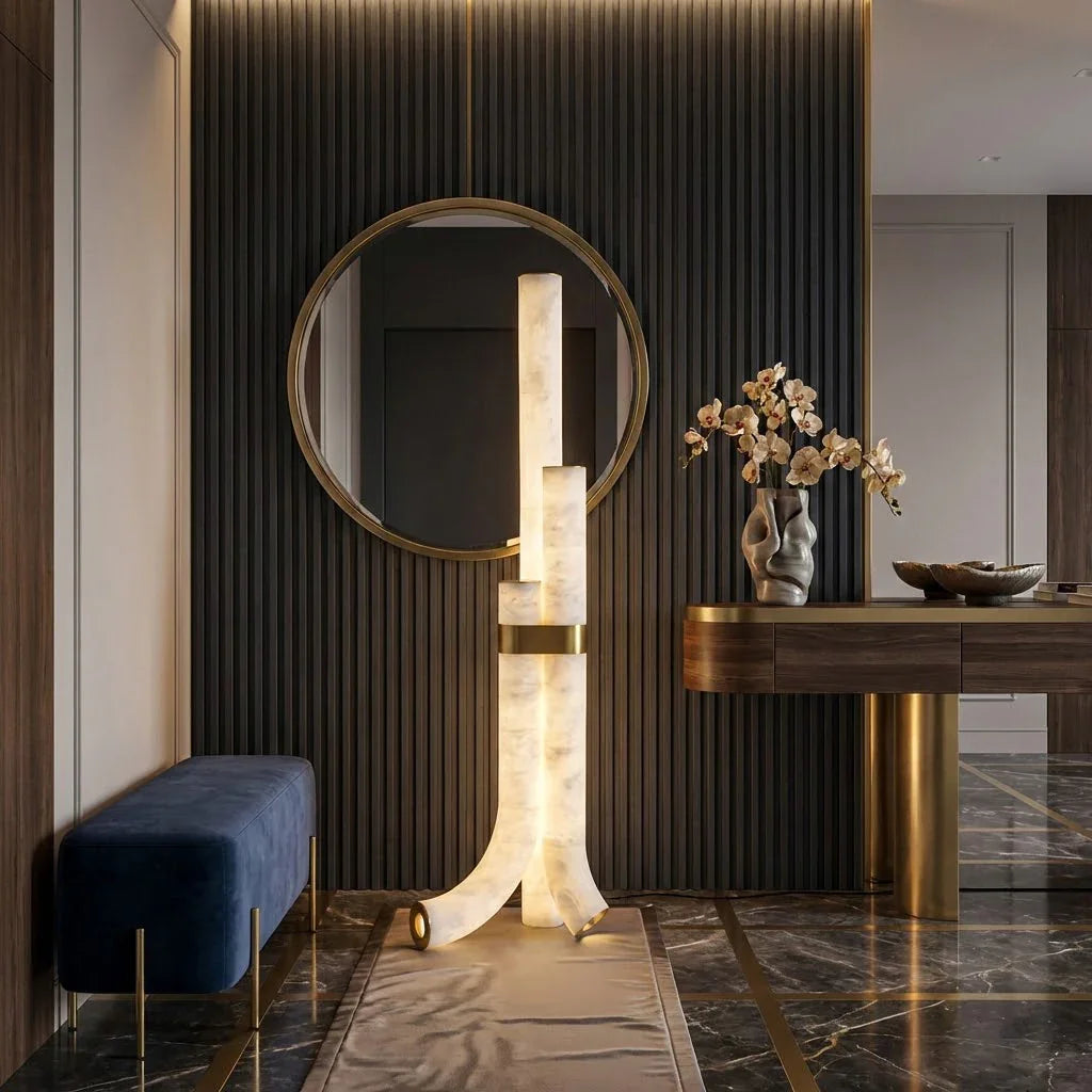Alabaster Tube Floor Lamp | wildoxy