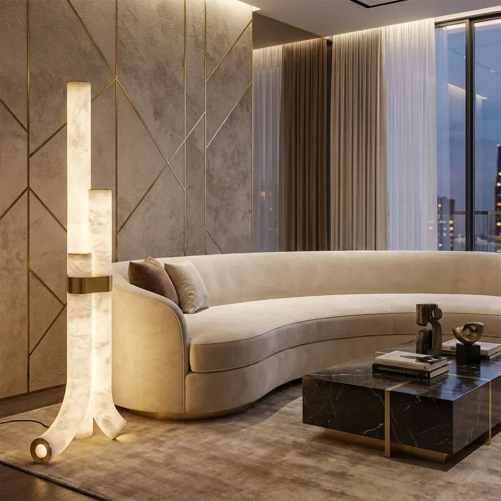 Alabaster Tube Floor Lamp | wildoxy