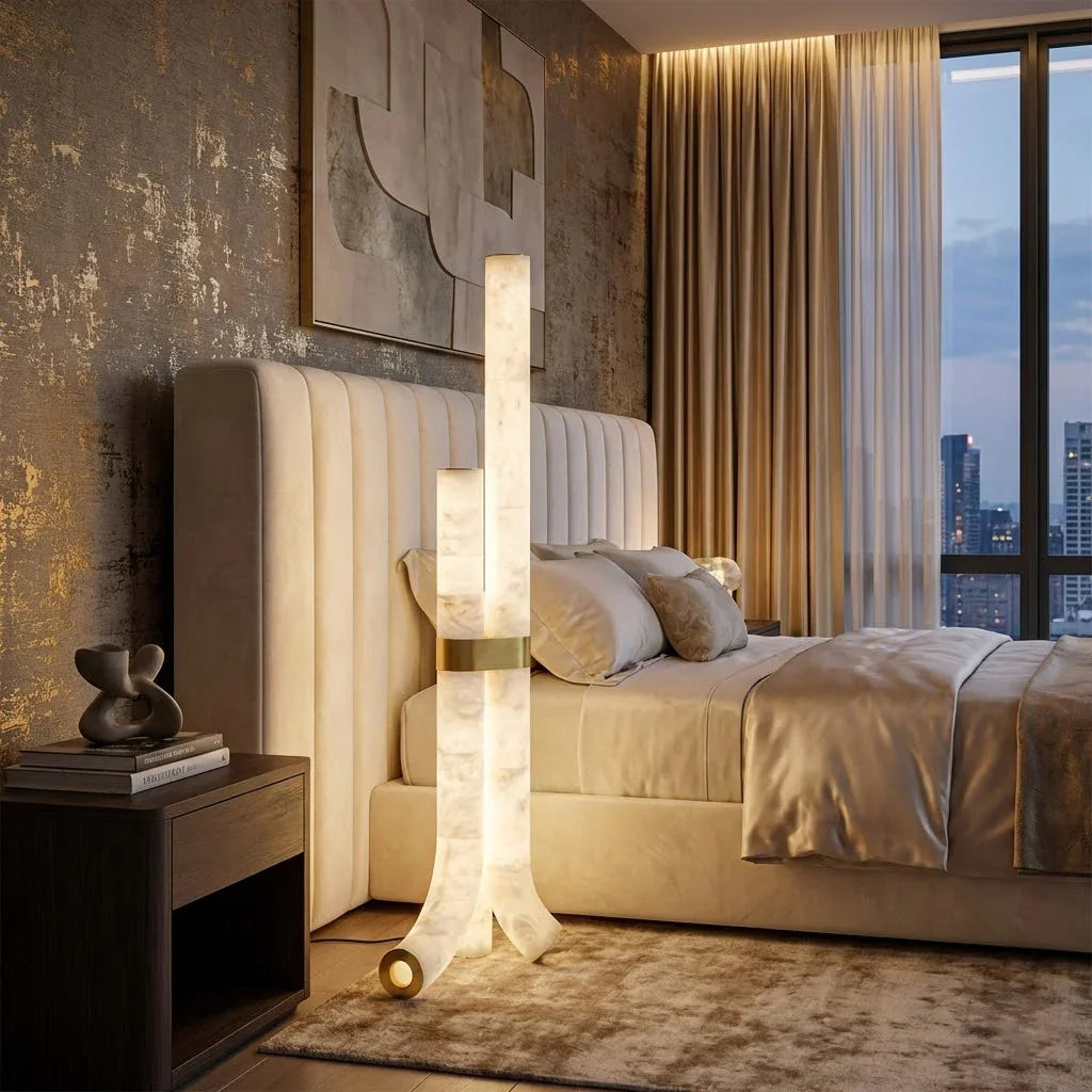 Alabaster Tube Floor Lamp | wildoxy