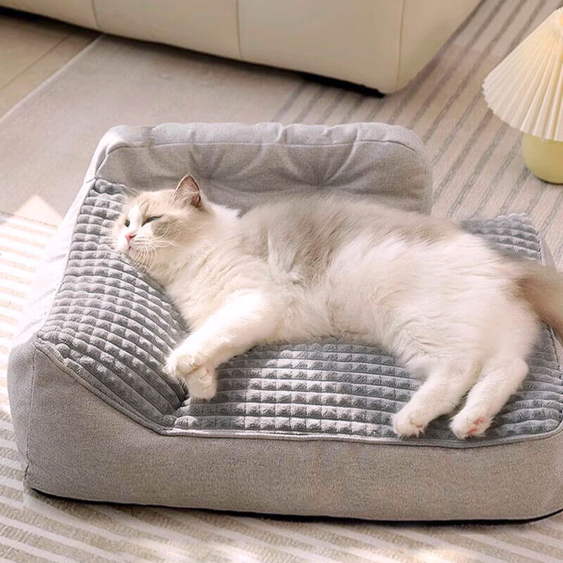 Washable Extra-Thick Plush Pet Cushion for Dogs & Cats