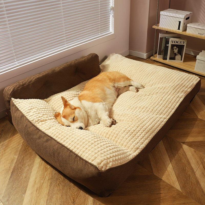 Washable Extra-Thick Plush Pet Cushion for Dogs & Cats