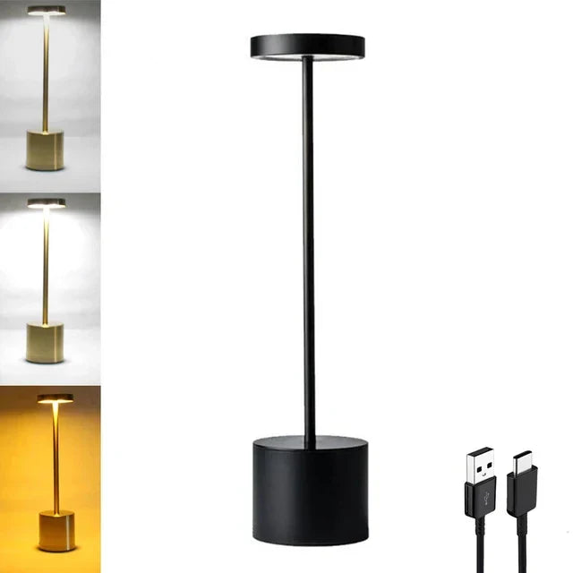 Kabellose Tischlampe — Wiederaufladbar, dimmbar, wasserdicht, Touch-Bedienung