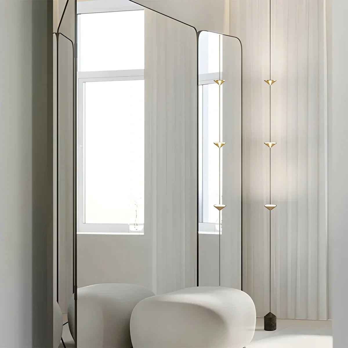 Ledlamp van vloer tot plafond — 4 lichtpunten, 2.5–3.2 m