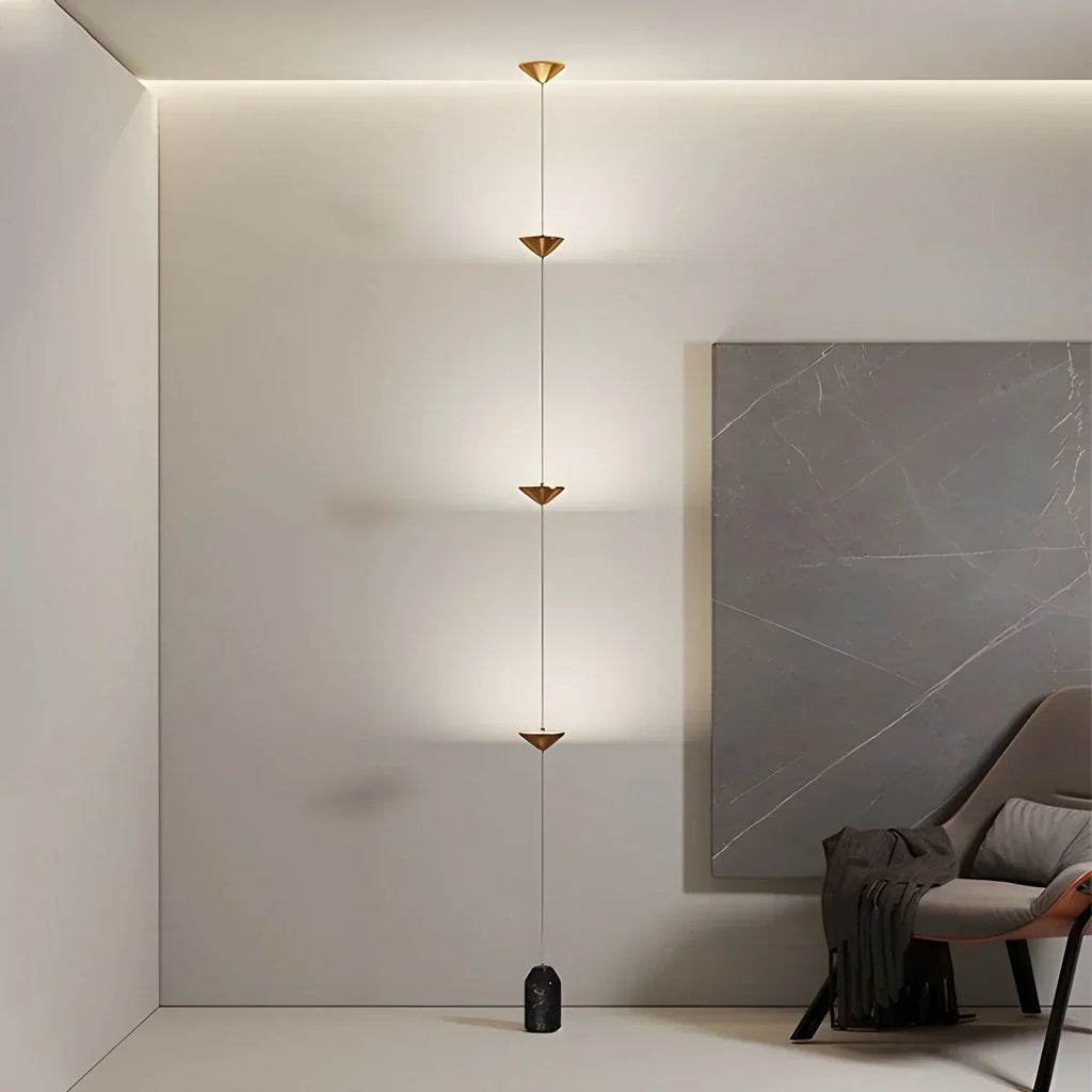 Ledlamp van vloer tot plafond — 4 lichtpunten, 2.5–3.2 m
