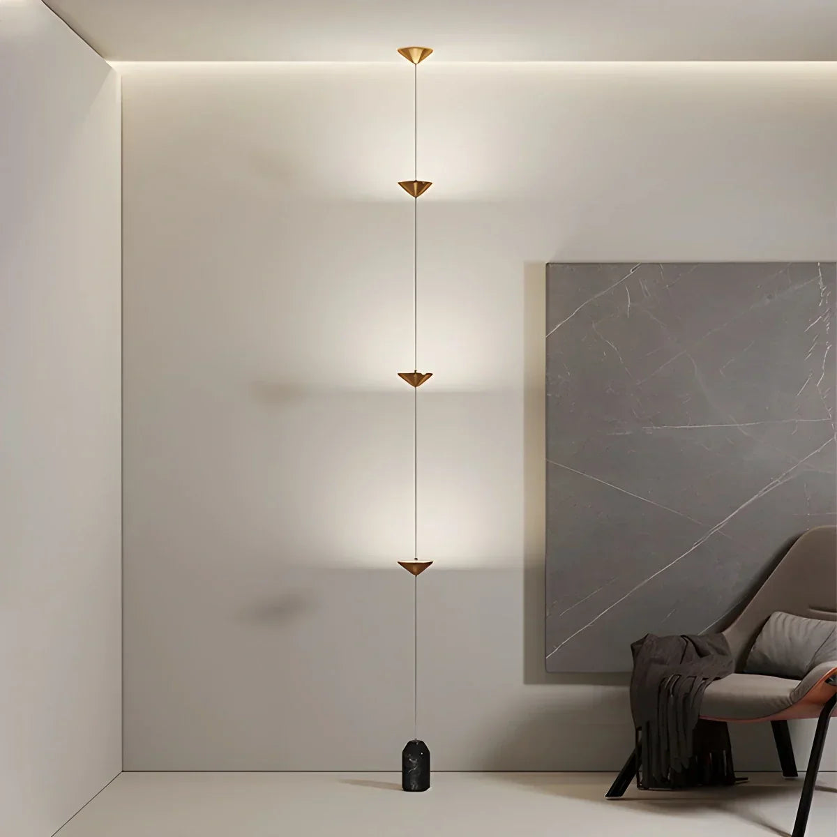 Ledlamp van vloer tot plafond — 4 lichtpunten, 2.5–3.2 m