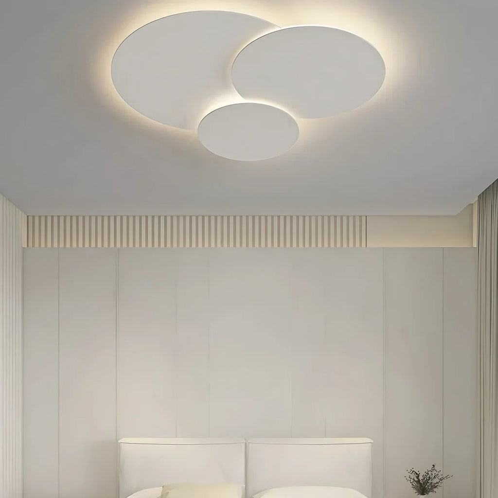 LED-loftlampe - hvide justerbare skiver, dæmpning med fjernbetjening