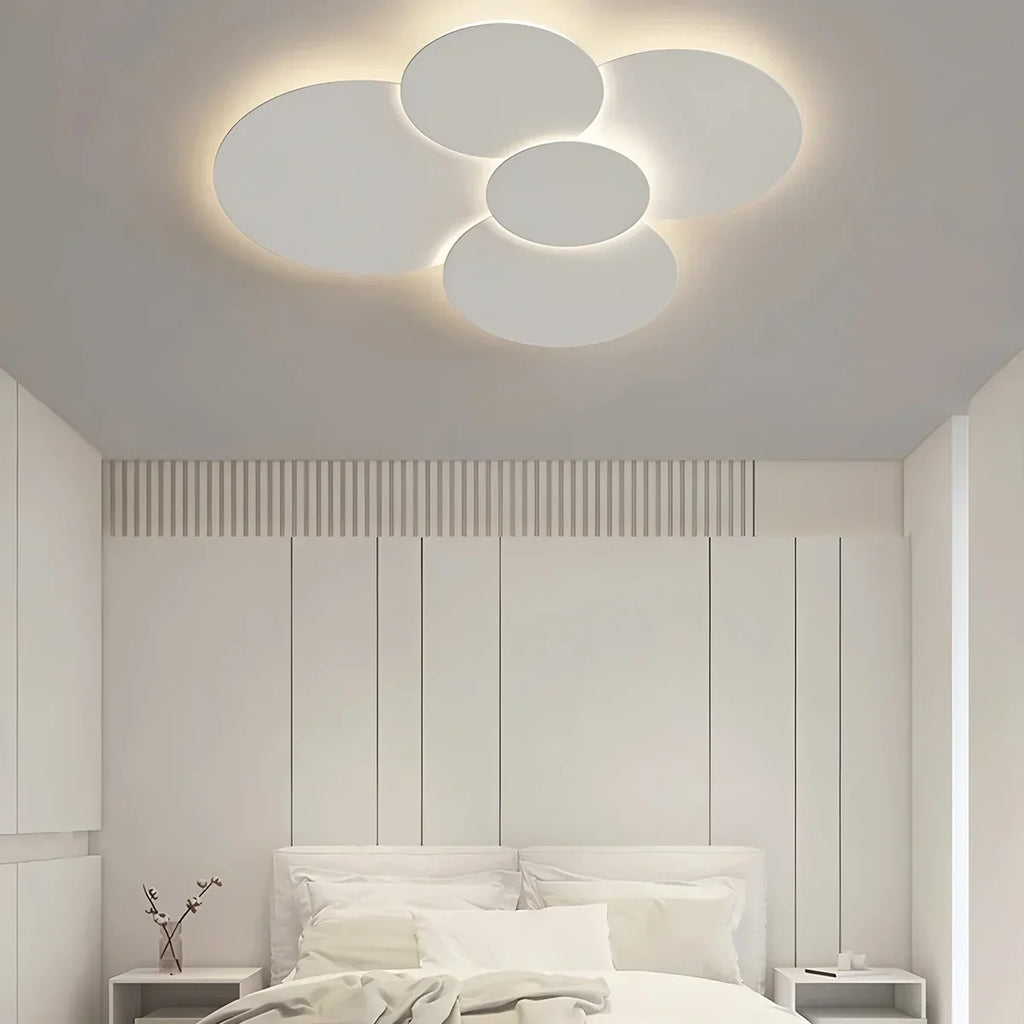 LED-loftlampe - hvide justerbare skiver, dæmpning med fjernbetjening
