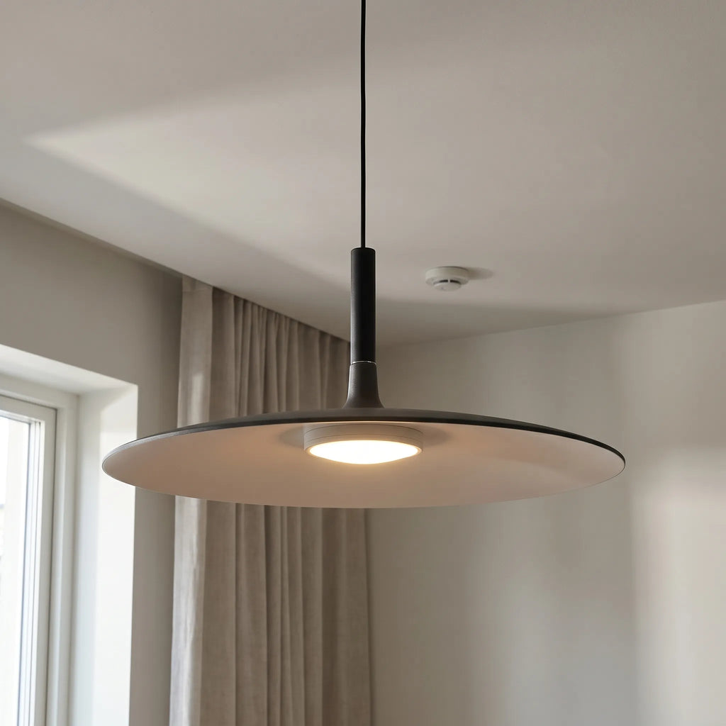Minimalist Saucer Pendant Light -  Illuminating Dining Spaces - Wildoxy