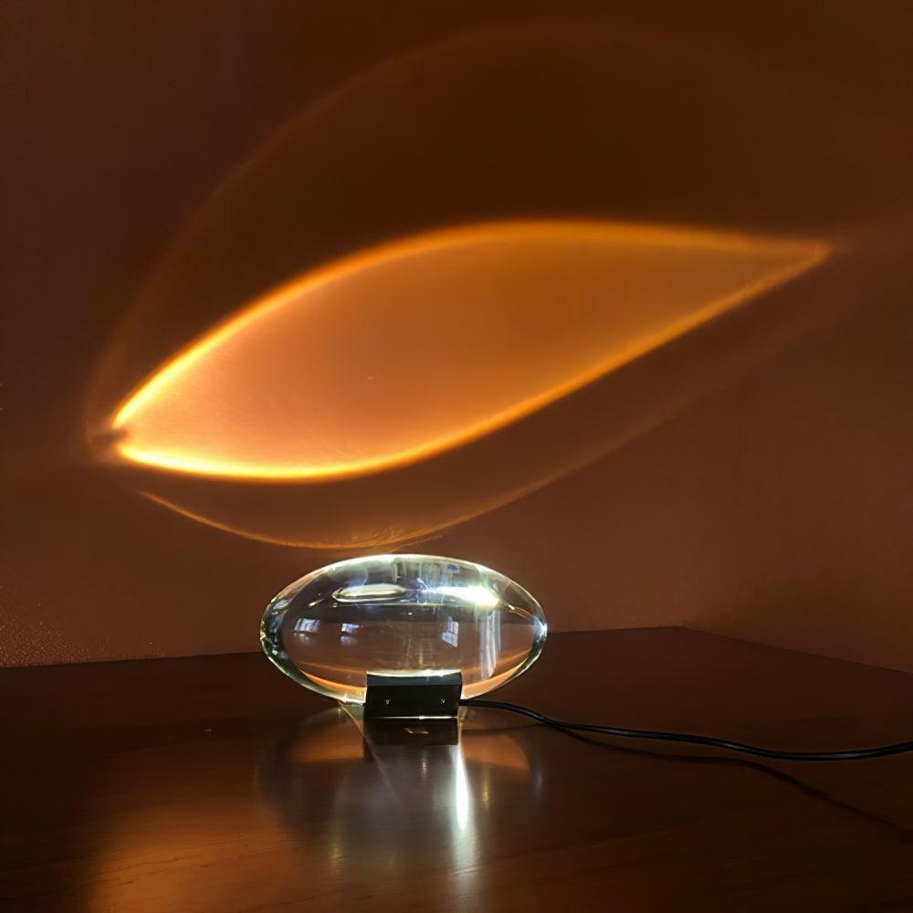 Marsman-tafellamp — oogvormige lichtprojectie op de muur, zachte gloed