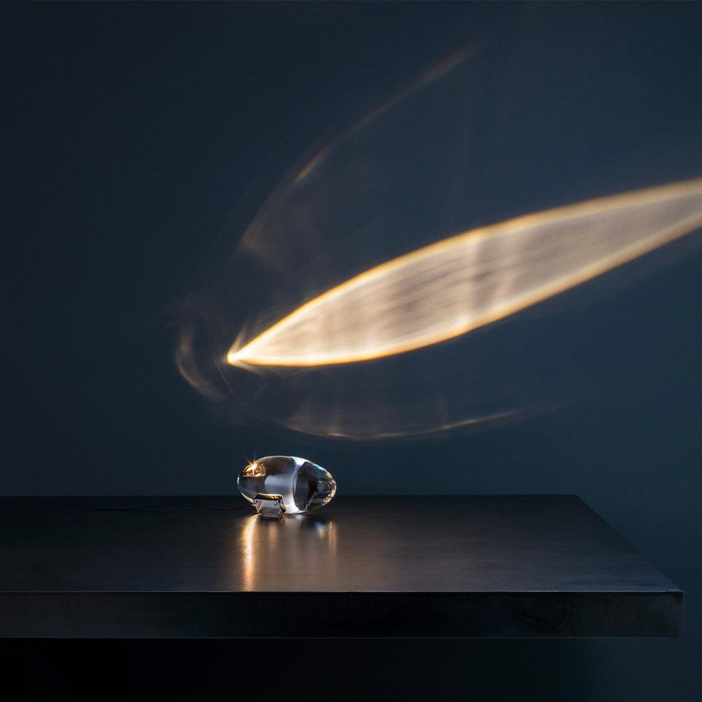 Marsman-tafellamp — oogvormige lichtprojectie op de muur, zachte gloed