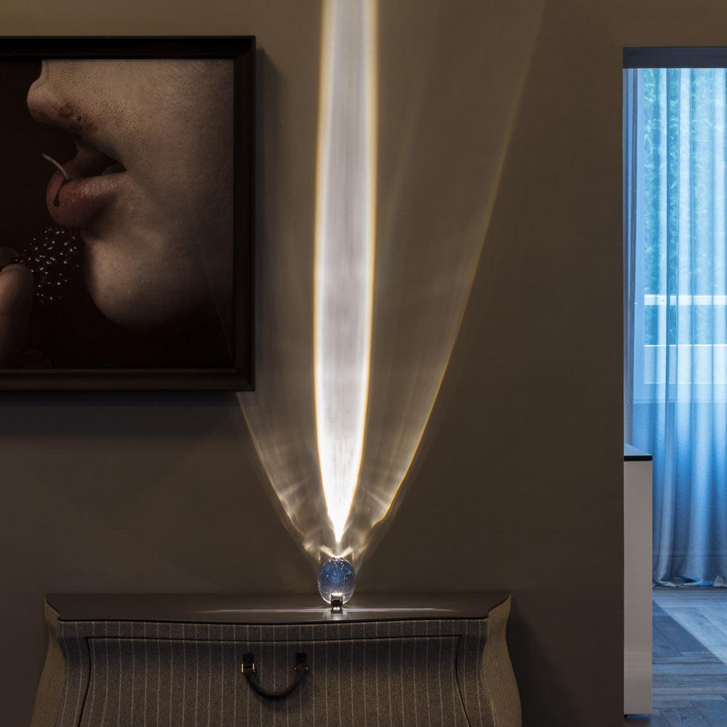 Marsman-tafellamp — oogvormige lichtprojectie op de muur, zachte gloed