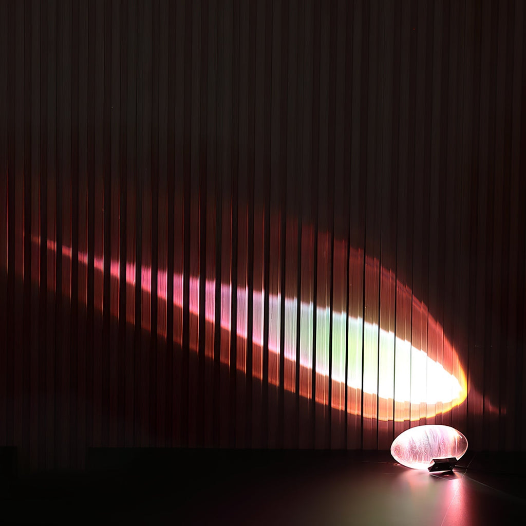Marsman-tafellamp — oogvormige lichtprojectie op de muur, zachte gloed
