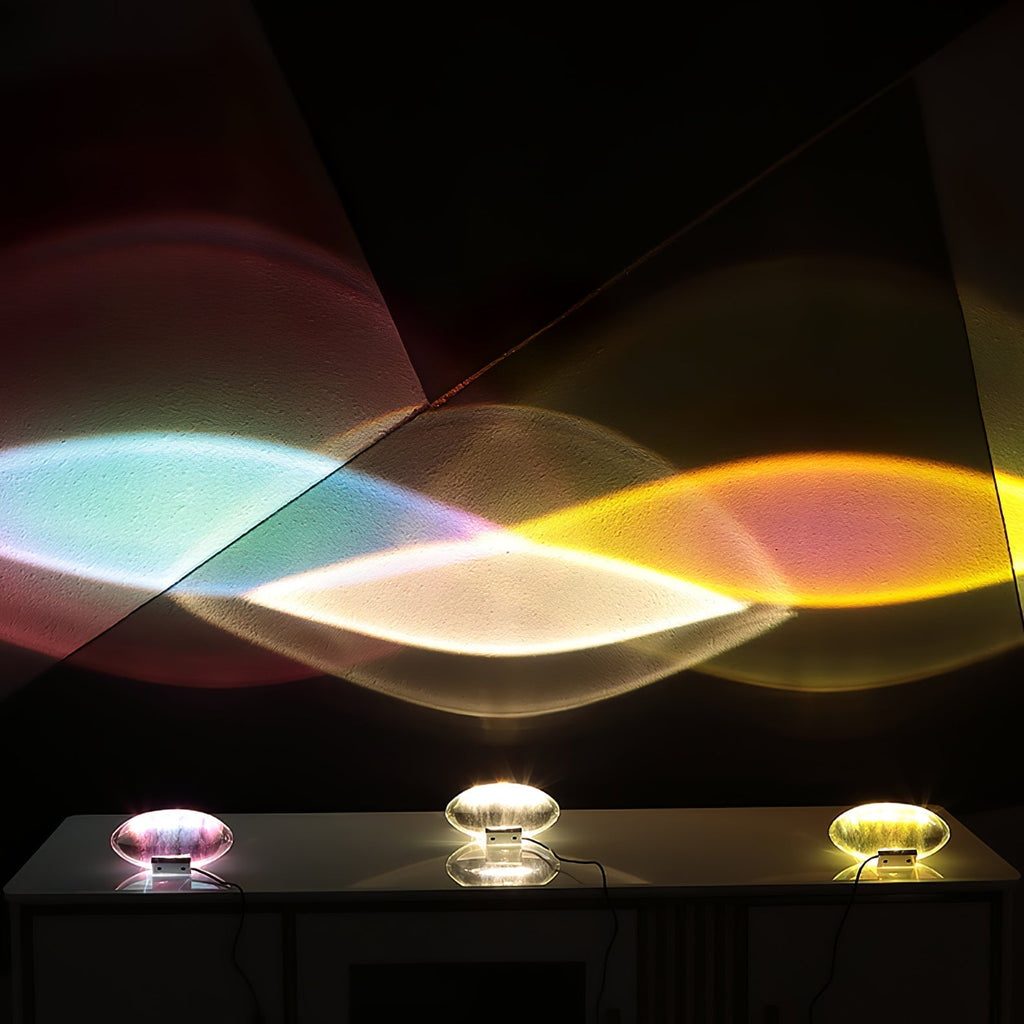 Marsman-tafellamp — oogvormige lichtprojectie op de muur, zachte gloed