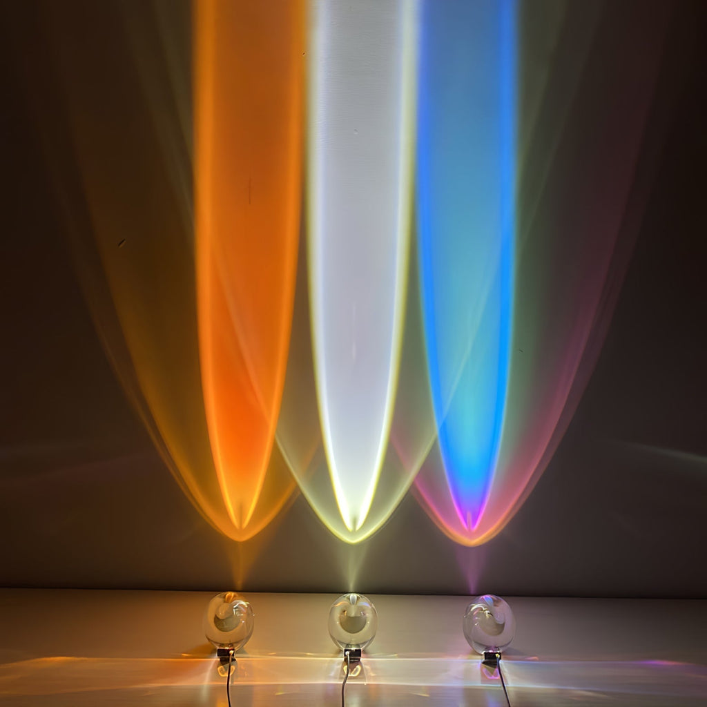 Marsman-tafellamp — oogvormige lichtprojectie op de muur, zachte gloed