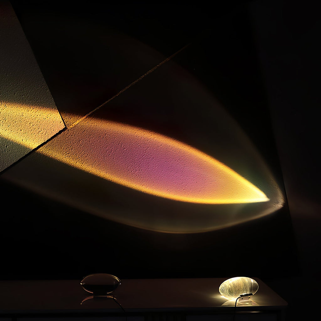 Marsman-tafellamp — oogvormige lichtprojectie op de muur, zachte gloed