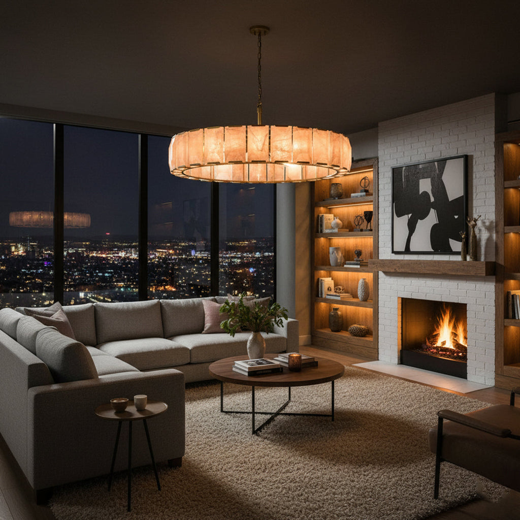 Aubrey Calcite Round Chandelier | wildoxy