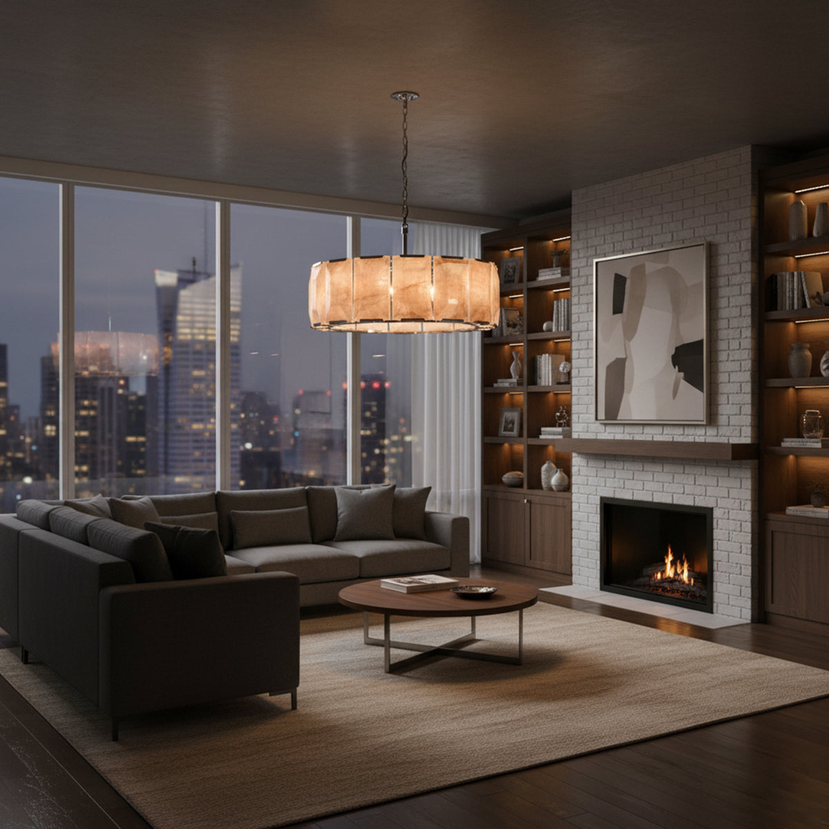 Aubrey Calcite Round Chandelier | wildoxy