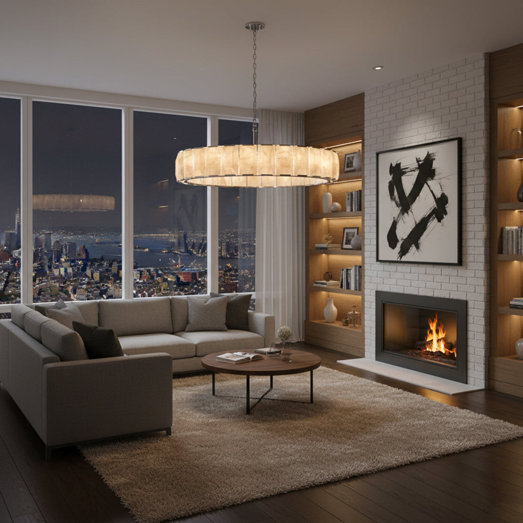 Aubrey Calcite Round Chandelier | wildoxy