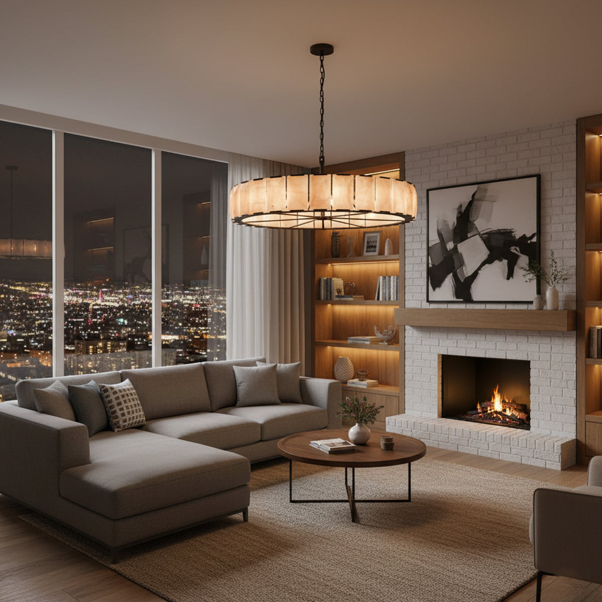 Aubrey Calcite Round Chandelier | wildoxy