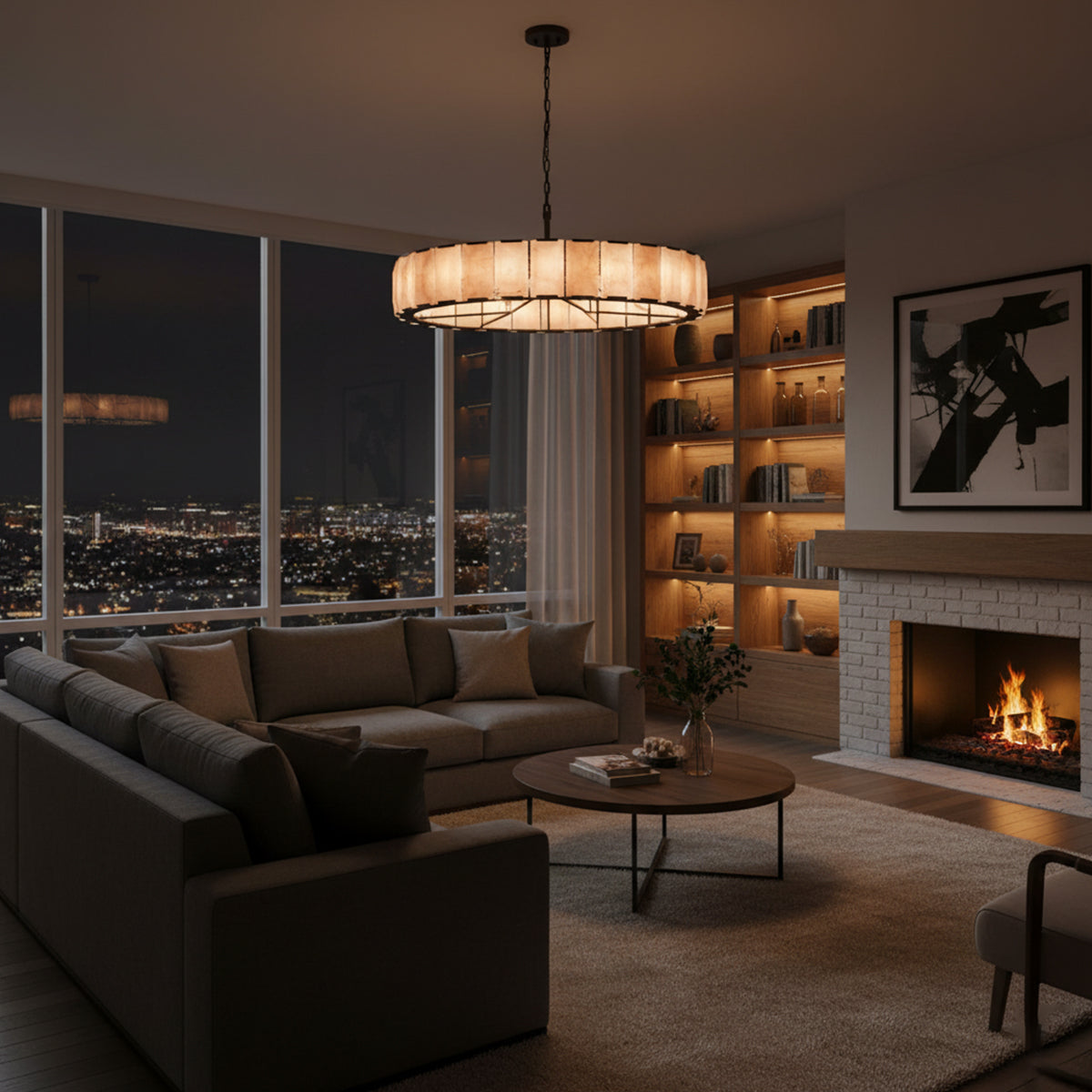 Aubrey Calcite Round Chandelier | wildoxy
