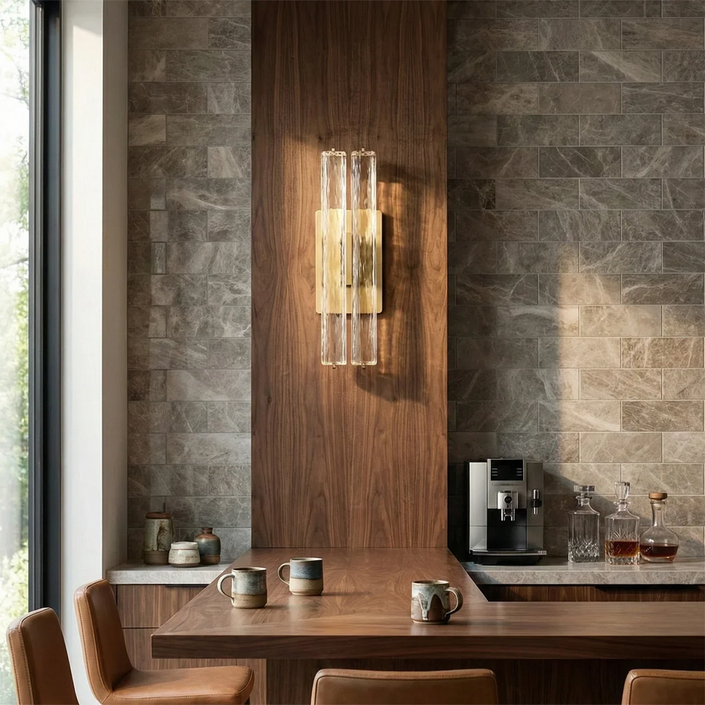 Audubonne Minimalist Crystal Column Sconce | wildoxy