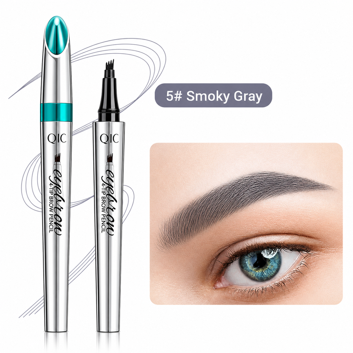Vedenkestävä 4-kärkinen kulmakynä — microblading-efekti, 36 tunnin kesto