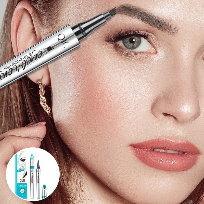 Vedenkestävä 4-kärkinen kulmakynä — microblading-efekti, 36 tunnin kesto