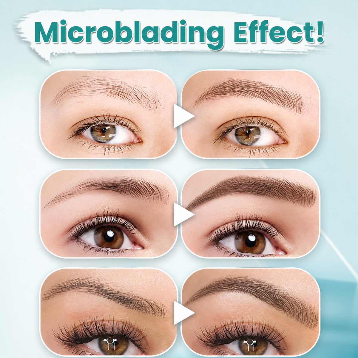 Vedenkestävä 4-kärkinen kulmakynä — microblading-efekti, 36 tunnin kesto