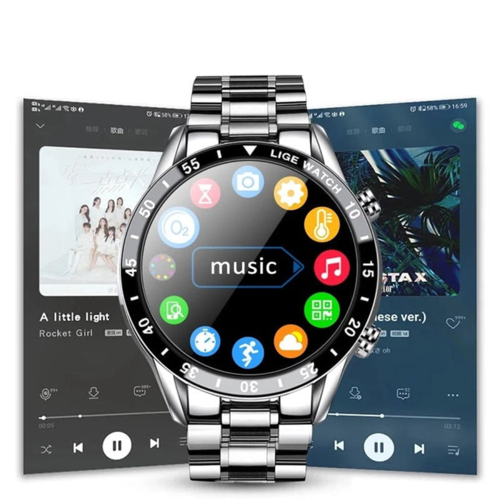 Smartwatch — ekran AMOLED, 4G, monitorowanie zdrowia