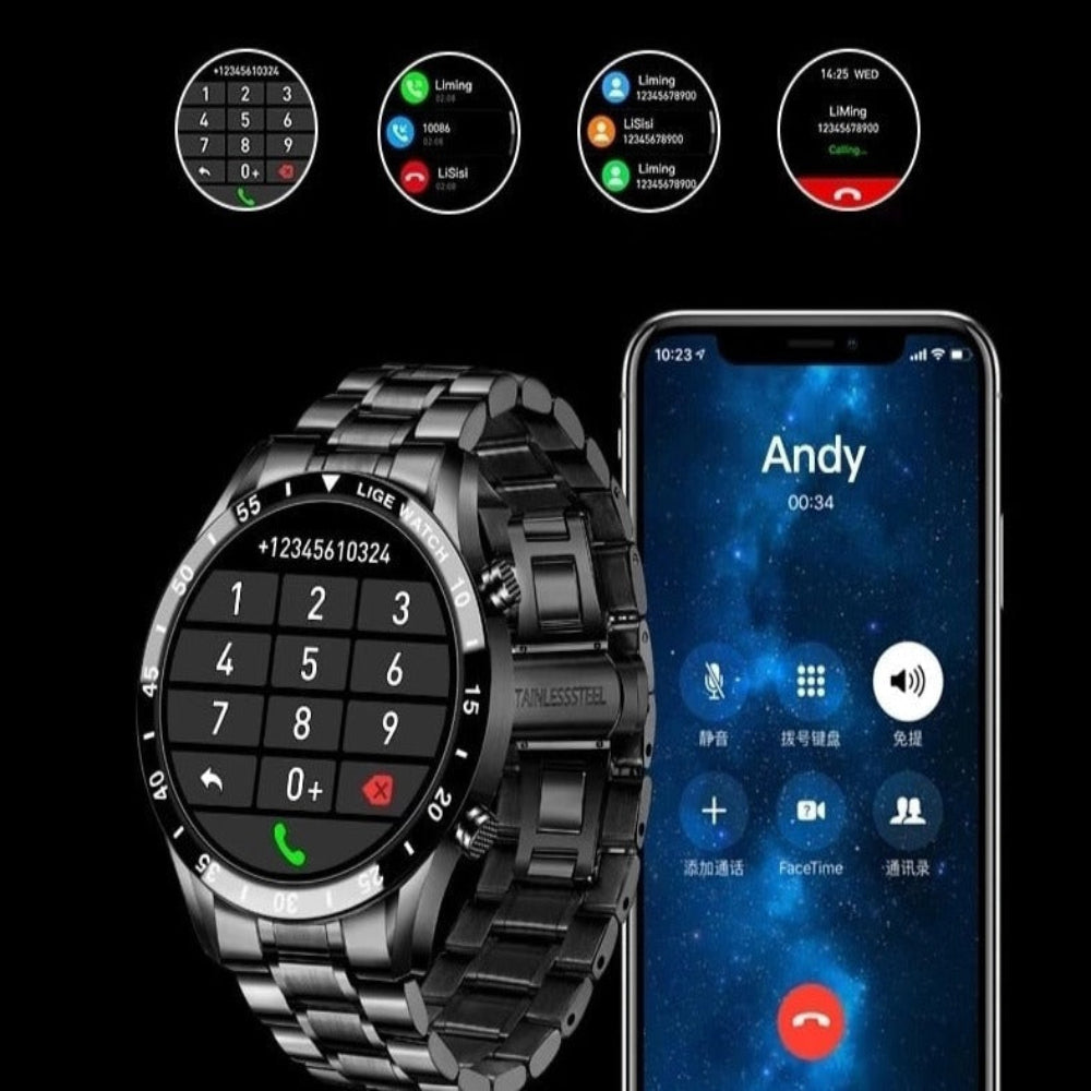 Smartwatch — ekran AMOLED, 4G, monitorowanie zdrowia