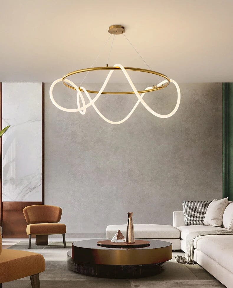 LumaTwirl LED Pendant Light — Warm Glow, Soft Shading Effect