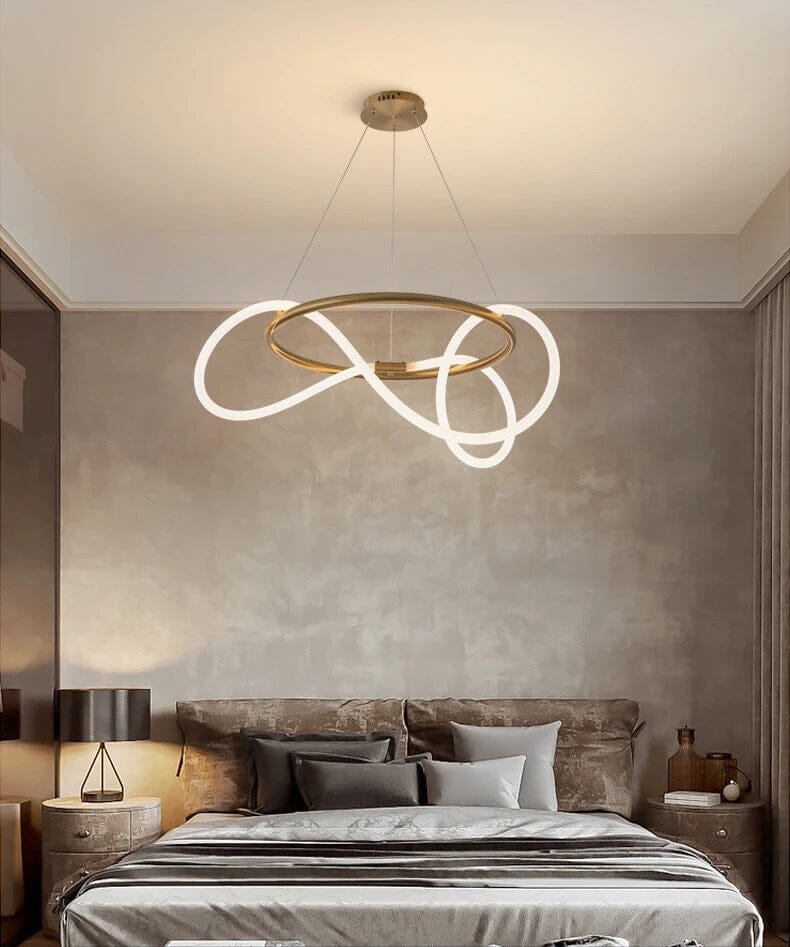 LumaTwirl LED Pendant Light — Warm Glow, Soft Shading Effect