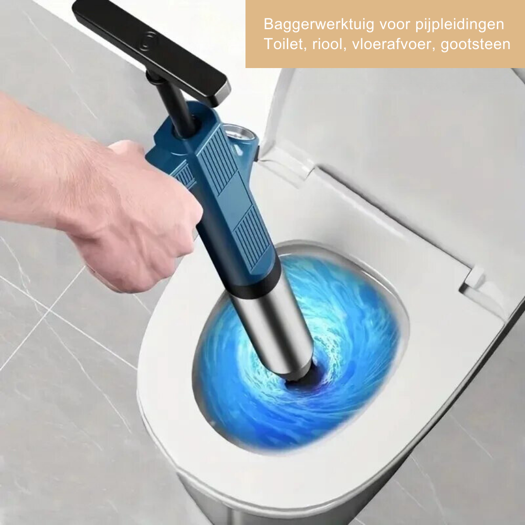 Abflussreiniger mit Luftdruck – leistungsstarke Pumpe mit 1–8 Bar