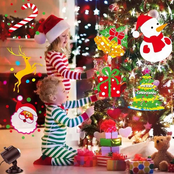 AuroraGlow Outdoor Christmas Lights Projector — 16 Animated Holiday Motifs