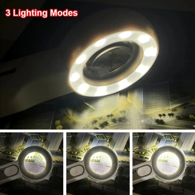 LumaBright kompaktní dobíjecí lupa s LED 12×